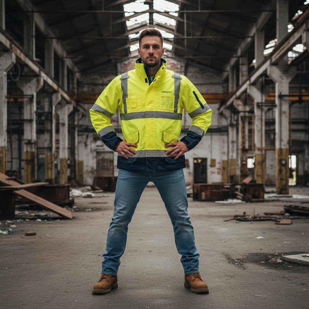 Swissport High-Visibility Work Jacket Size 2X Construction Work, Airport